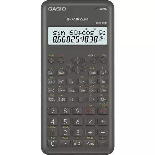 Számológép tudományos 240 funkcióss Casio FX 82 MS 2E fekete
