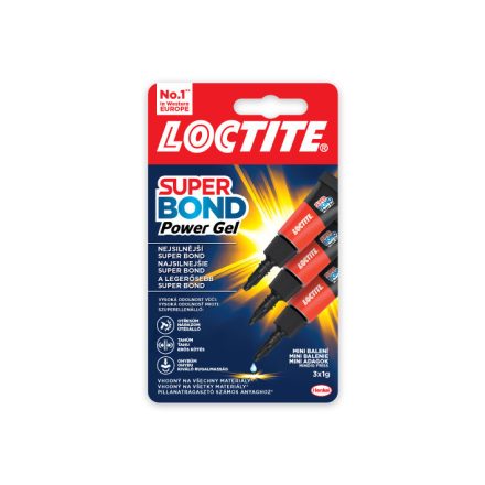 Pillanatragasztó 3x1g Loctite Super Bond Power Gél Mini Trio