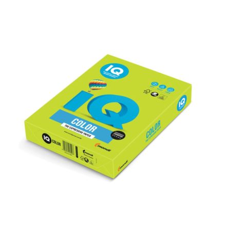 Másolópapír, színes, A4, 80g. IQ LG46 500ív/csomag, intenzív lime zöld