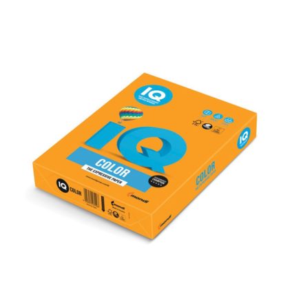 Másolópapír, színes, A4, 80g. IQ OR43 500ív/csomag, intenzív narancs