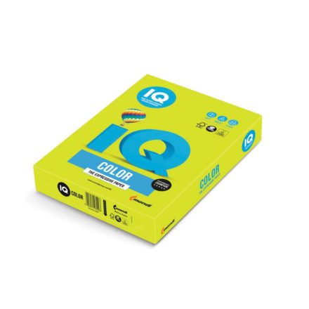 Másolópapír, színes, A4, 80g. IQ 500ív/csomag, neon zöld