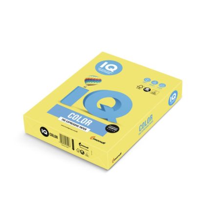 Másolópapír, színes, A4, 80g. IQ ZG34 500ív/csomag, trend citromsárga