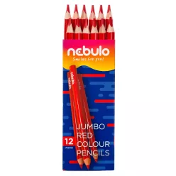 Színes ceruza, jumbo háromszög, Nebulo piros