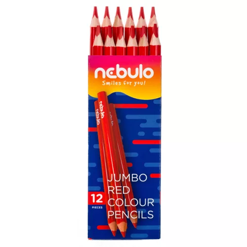 Színes ceruza, jumbo háromszög, Nebulo piros