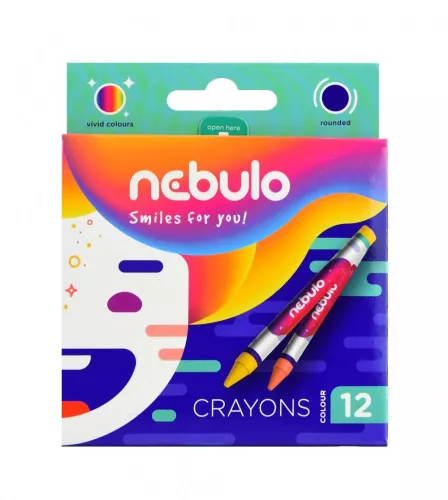 Zsírkréta készlet, Nebulo, 12 klf. szín
