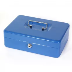 Pénzkazetta fém 20x8,5x16 cm közepes Bluering® kék