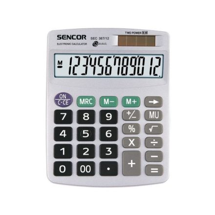 Számológép asztali 12 számjegyű kijelző Sencor SEC367/12 szürke